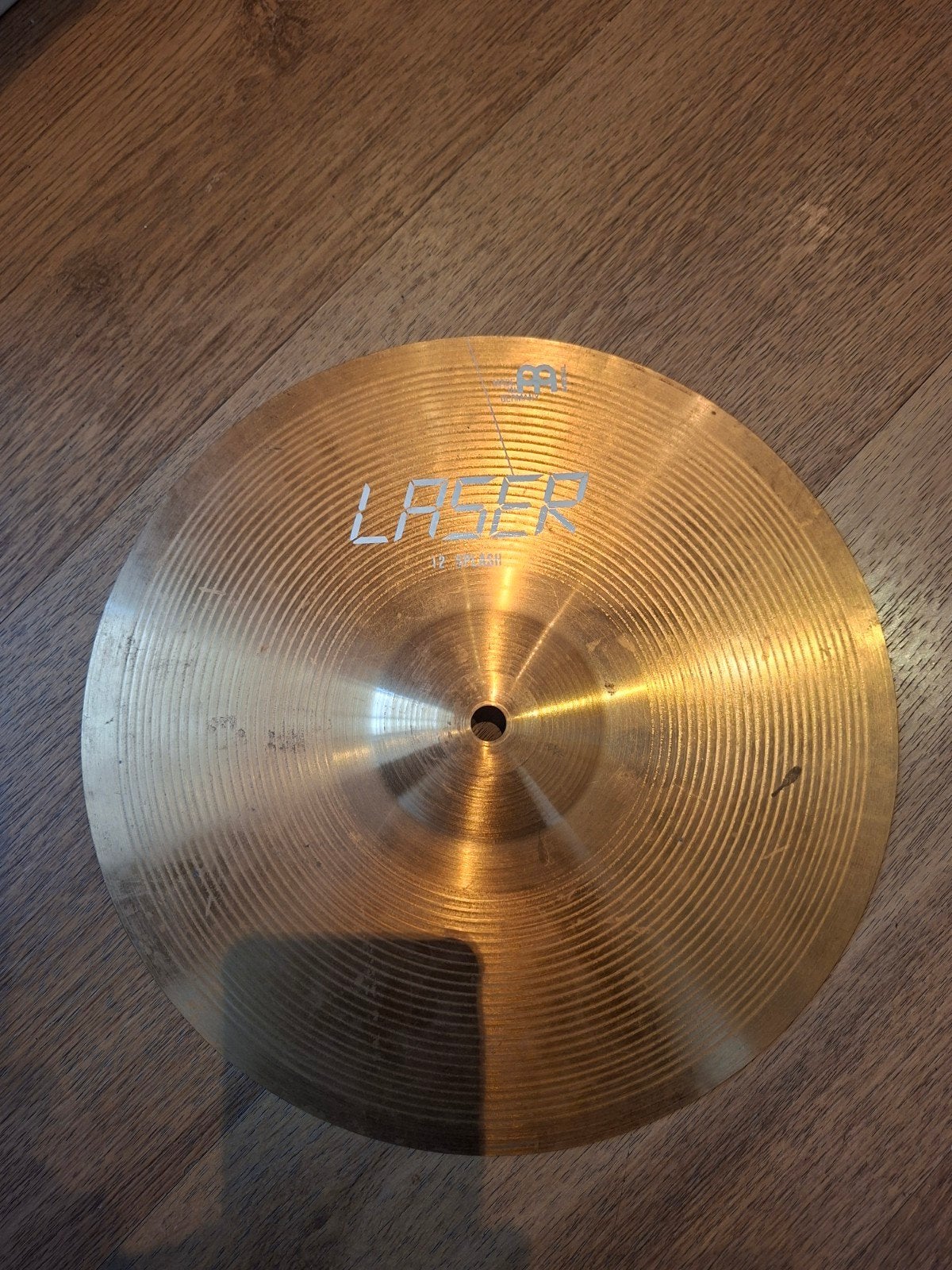 Meinl Laser 12" splash bekken cymbal voor drumstel, Ophalen of Verzenden, Gebruikt, Drums of Percussie