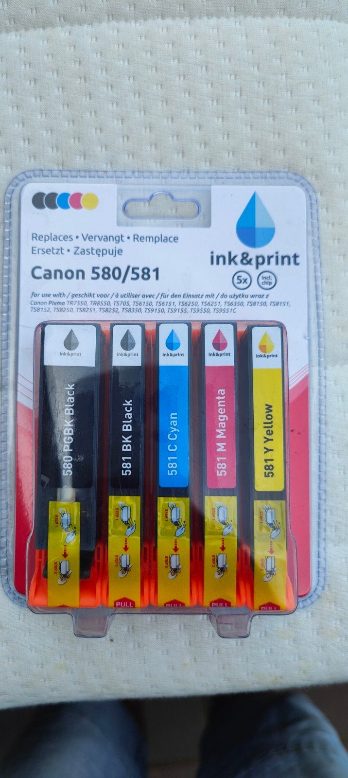 Inkt & Print Canon 580/581 Inktcartridges (5 stuks), Ophalen, Nieuw, Ink & Print