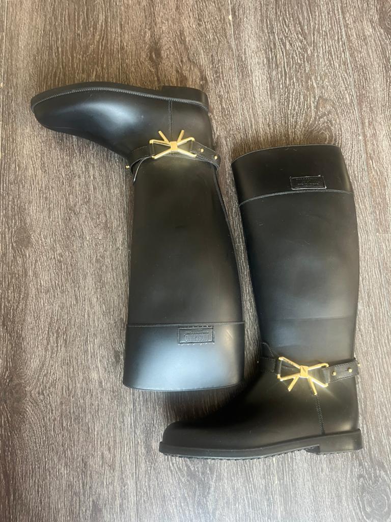 Moschino laarzen, Hoge laarzen, Zwart, Ophalen of Verzenden, Zo goed als nieuw