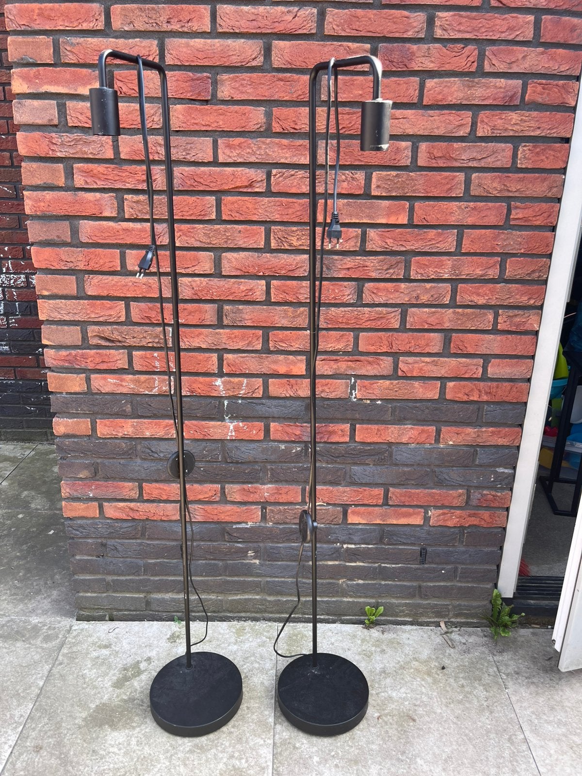 Twee staande lampem zwart, Ophalen, Gebruikt, 150 tot 200 cm