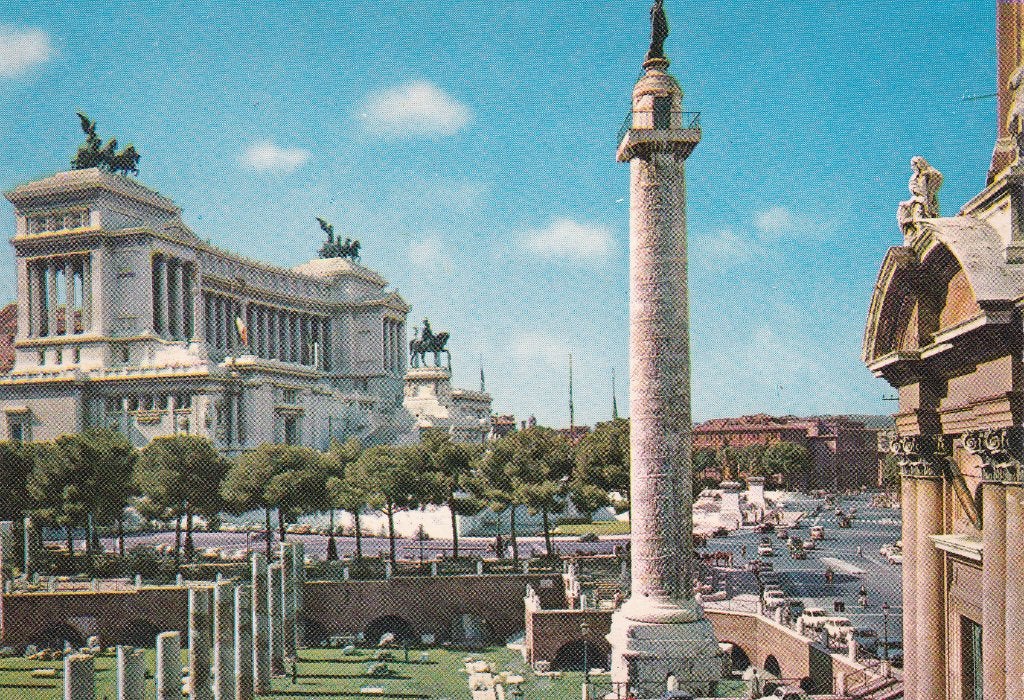 Italië. Ansichtkaart Rome: Altare della Patria en ....**, Ophalen of Verzenden, 1960 tot 1980, Ongelopen, Italië