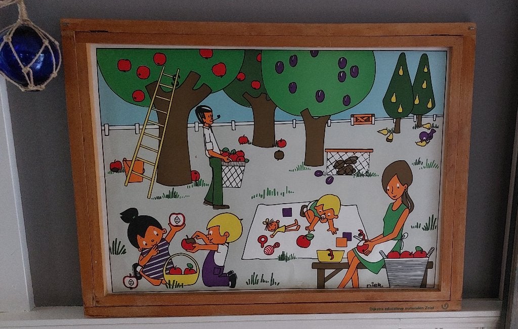 Schoolplaten, Niek, 9 stuks, decoratie kinderkamer, Ophalen, Gebruikt, Wanddecoratie
