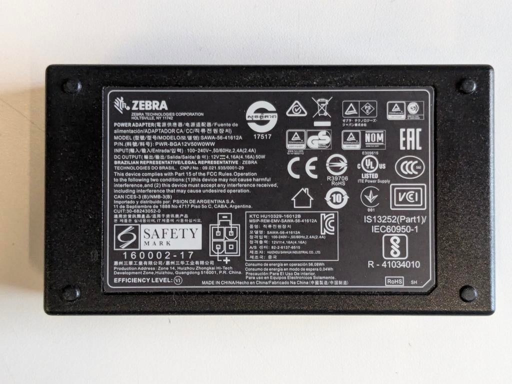 Zebra Voedingsadapter DA-58A12 voor Zebra Printers, Computers en Software, Interne voedingen, Gebruikt, Ophalen of Verzenden