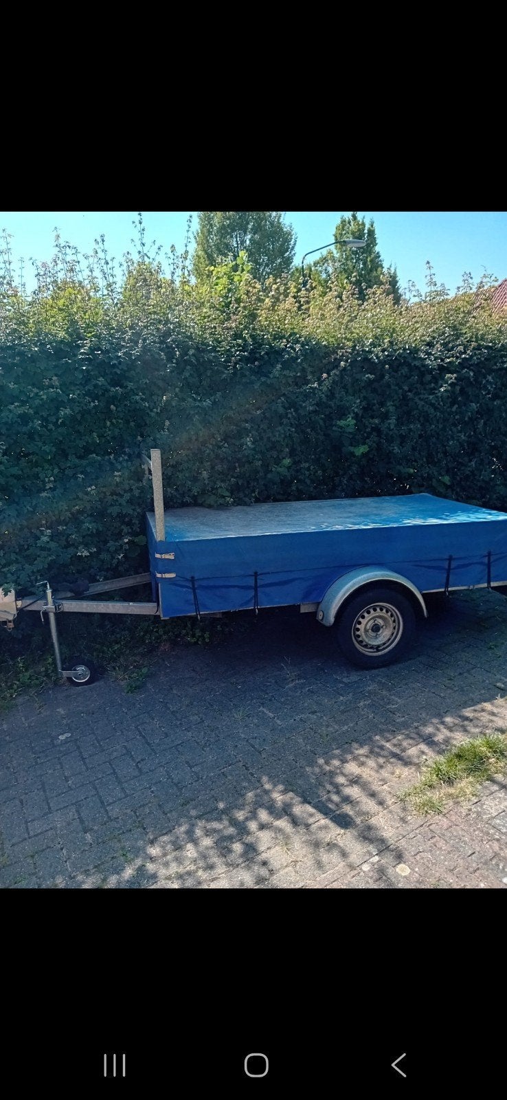 Aanhanger/aanhangwagen inclusief zeil en aanhangernet, Ophalen, Gebruikt