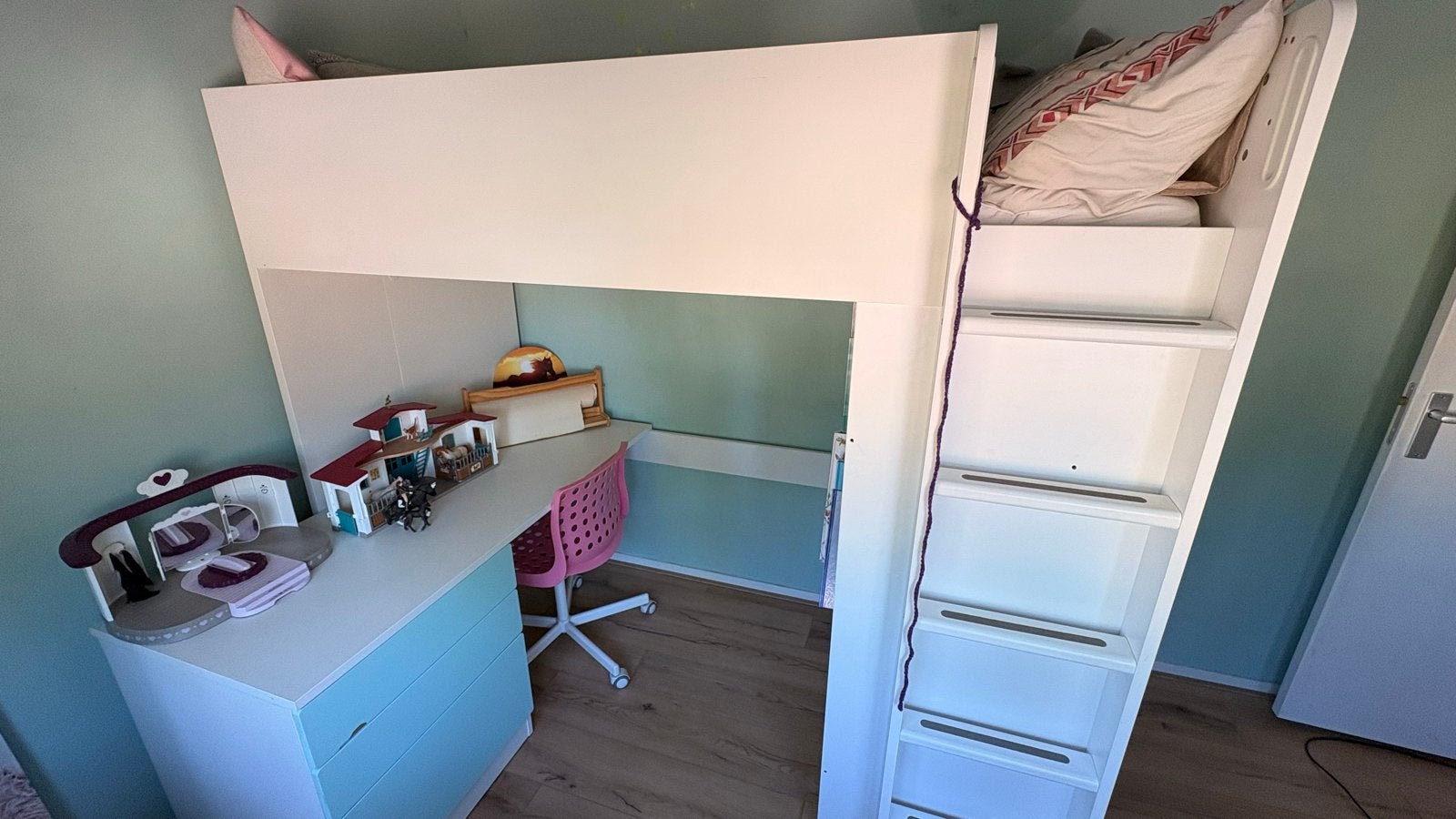 IKEA Stuva Hoogslaper met Bureau en Opbergruimte, Gebruikt, 50 tot 100 cm, Minder dan 100 cm, 25 tot 50 cm