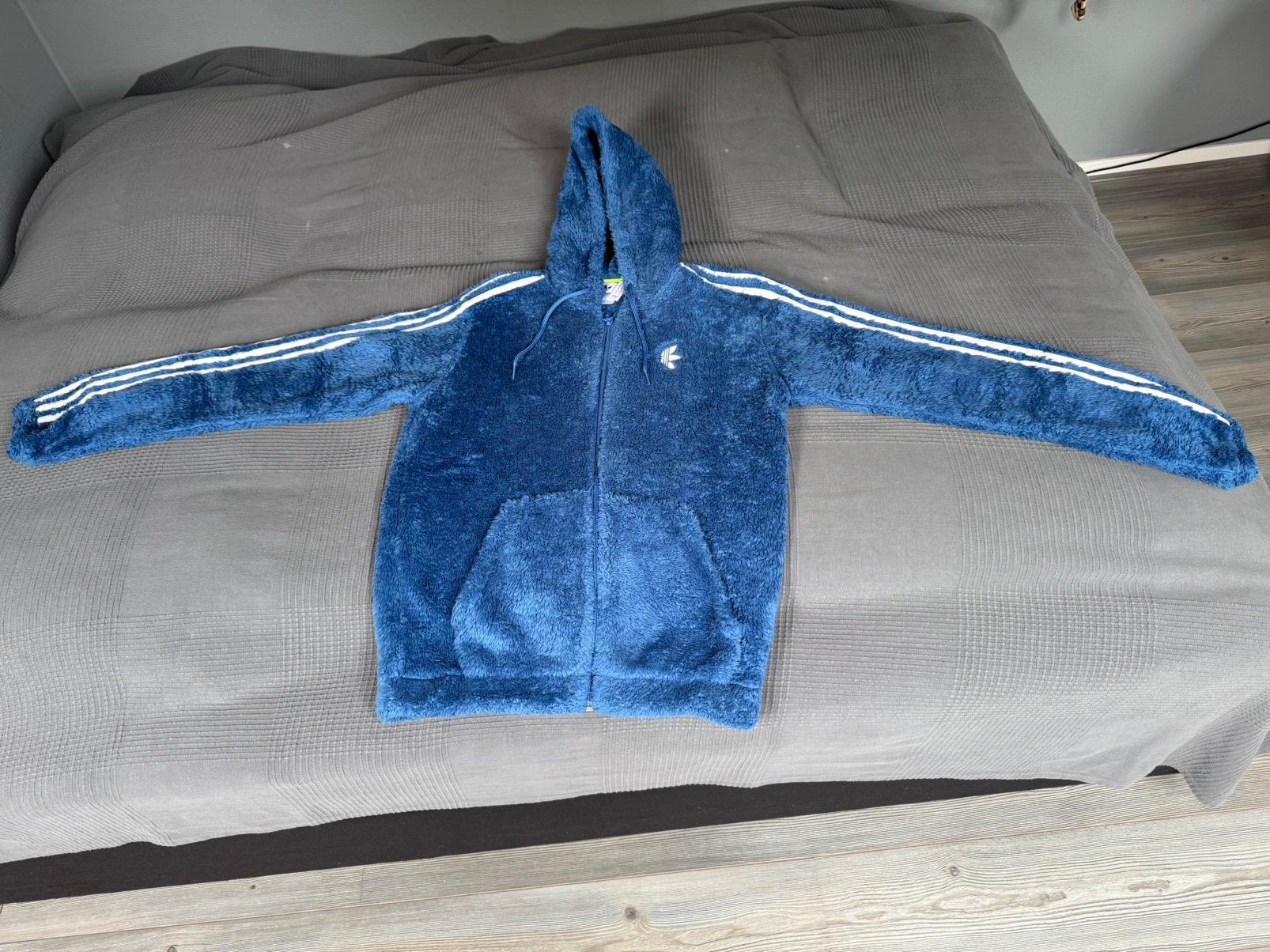 Adidas Fleece Vest Blauw - Maat S Teddy, Kleding | Heren, Ophalen of Verzenden, Zo goed als nieuw, Maat 46 (S) of kleiner, Blauw