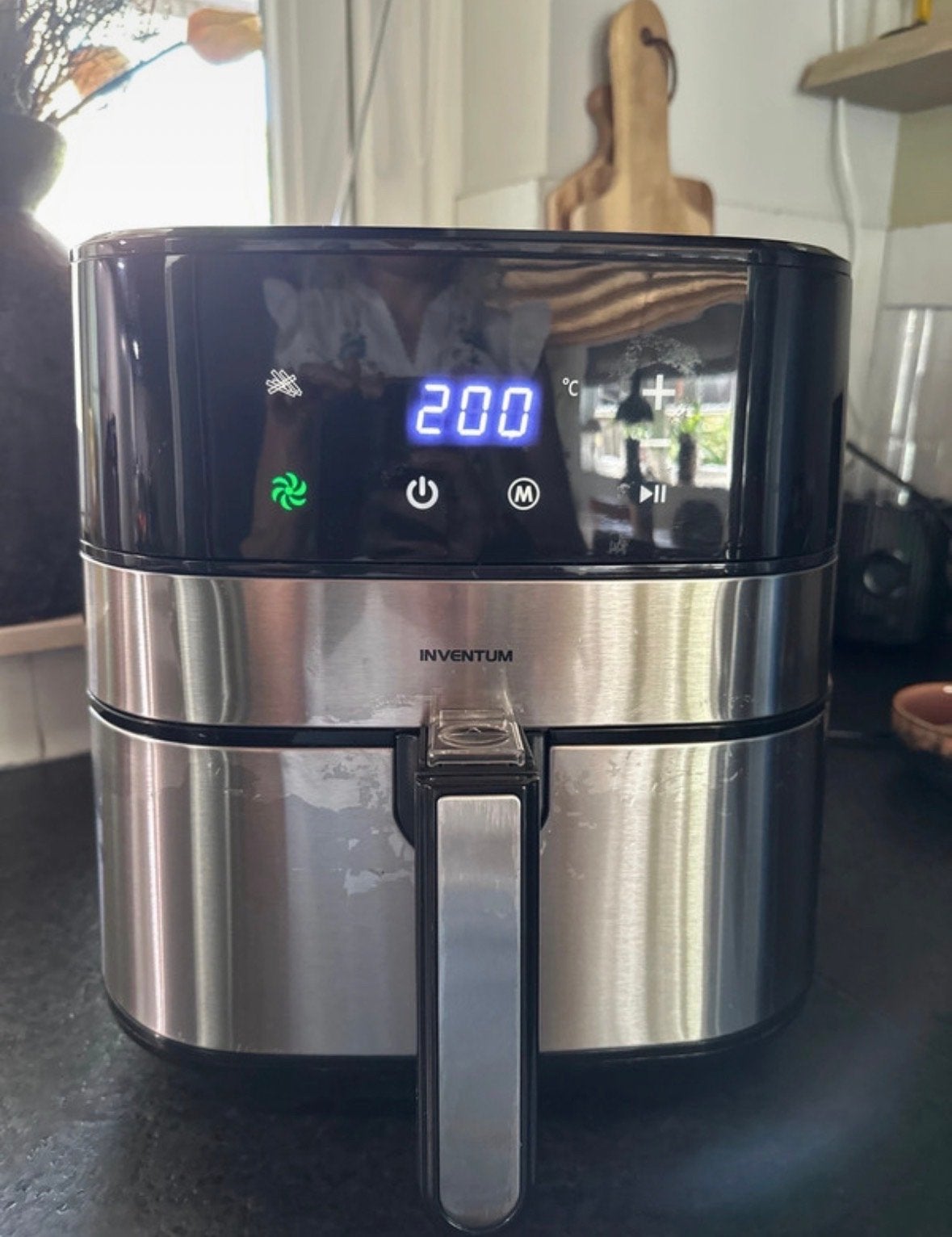 Inventum GF500HLD Airfryer XL – 5 liter – In nette staat, Ophalen of Verzenden, Zo goed als nieuw, Airfryer XL, 1500 gram of meer
