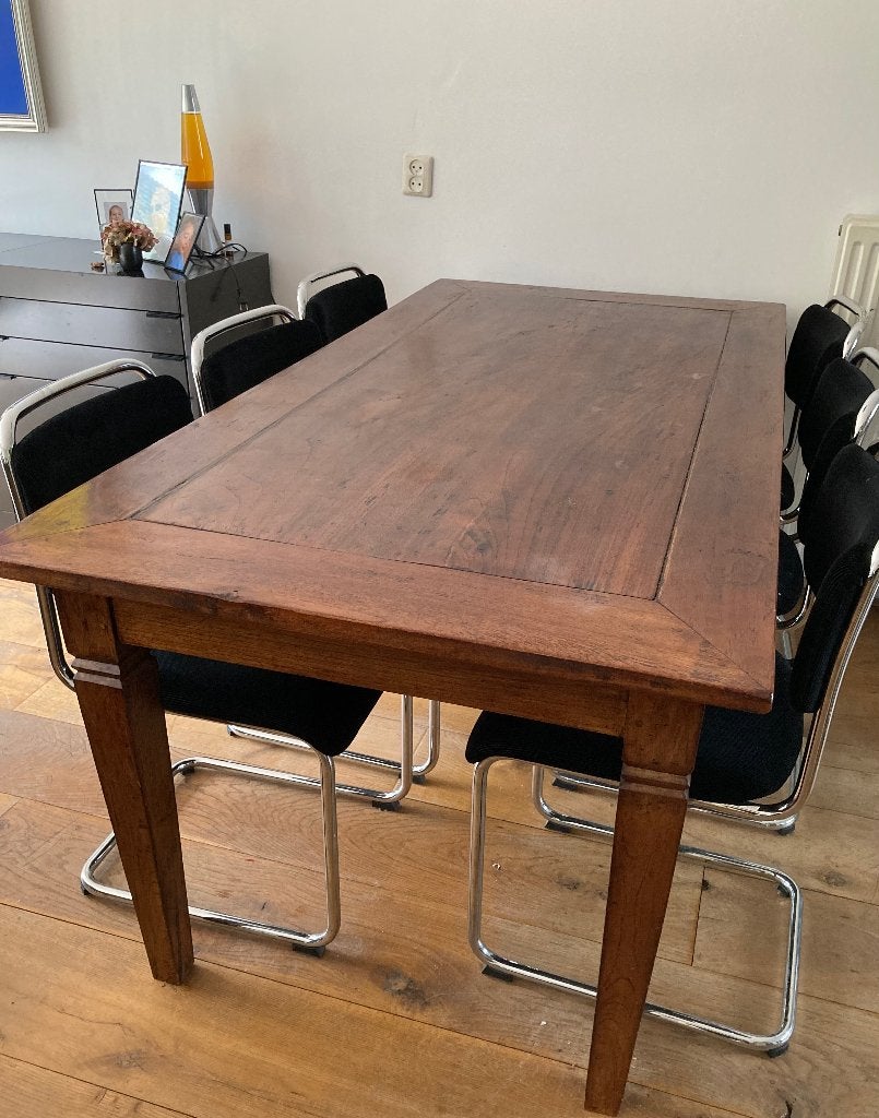 Eettafel hout, Ophalen, Gebruikt, 50 tot 100 cm, Vijf personen of meer