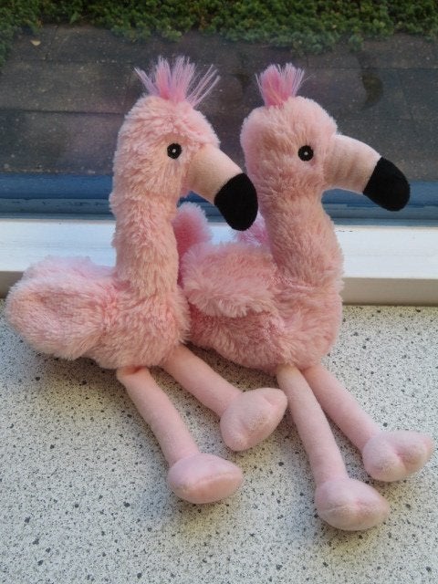 2 x Flamingo merk ZDT ZD Trading meet ca 26 cm van Action, Overige typen, Ophalen of Verzenden, Zo goed als nieuw, Met label