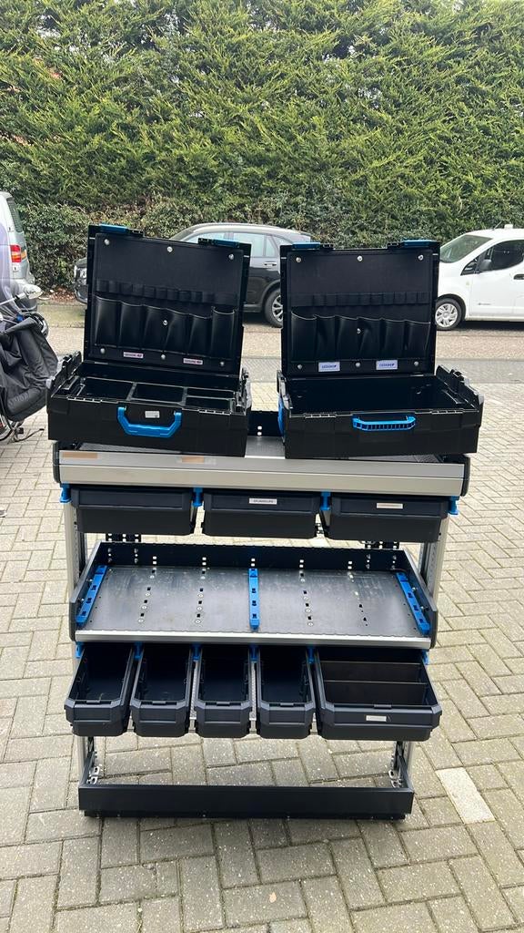 Sortimo SR5 werkplaatsinrichting met koffers en laden, Doe-het-zelf en Verbouw, Gereedschapskisten, Gebruikt, Ophalen
