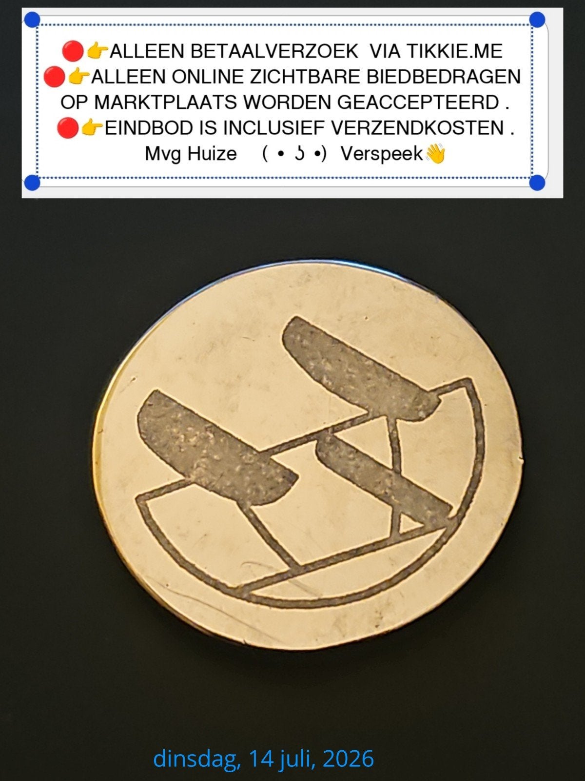 ONBEKEND: WINKELWAGENMUNTJE, Verzenden