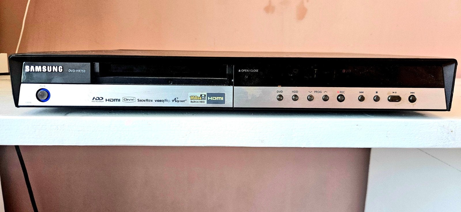 Samsung DVD-HR753 160GB HDD/DVD/CD Speler, Ophalen of Verzenden, Gebruikt, Harddiskrecorder, Met dvd-recorder
