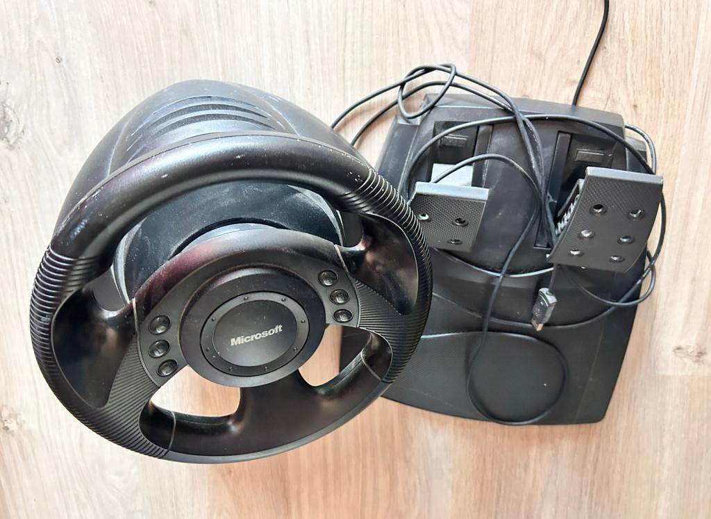 Microsoft racestuur en pedalen voor computer game, Ophalen, Gebruikt, Overige genres, 1 speler