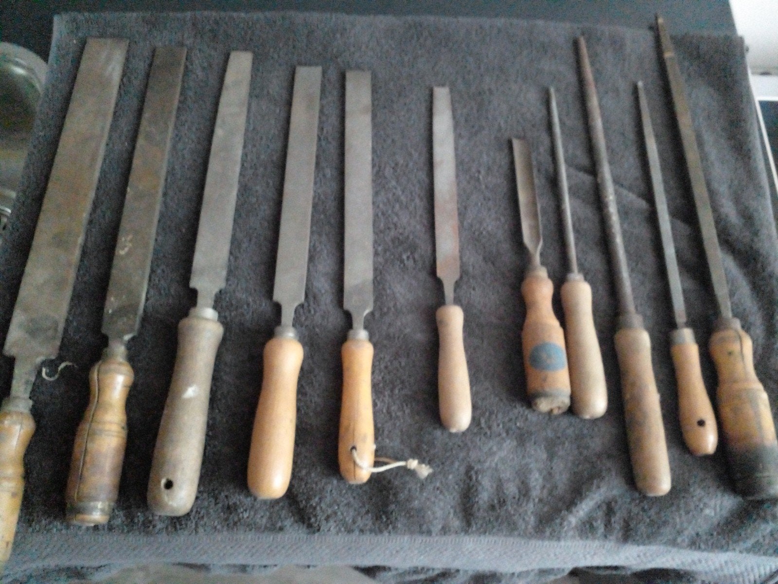 verschillende vijlen hout en metaal gebruikt in 1/. keer weg, Ophalen of Verzenden