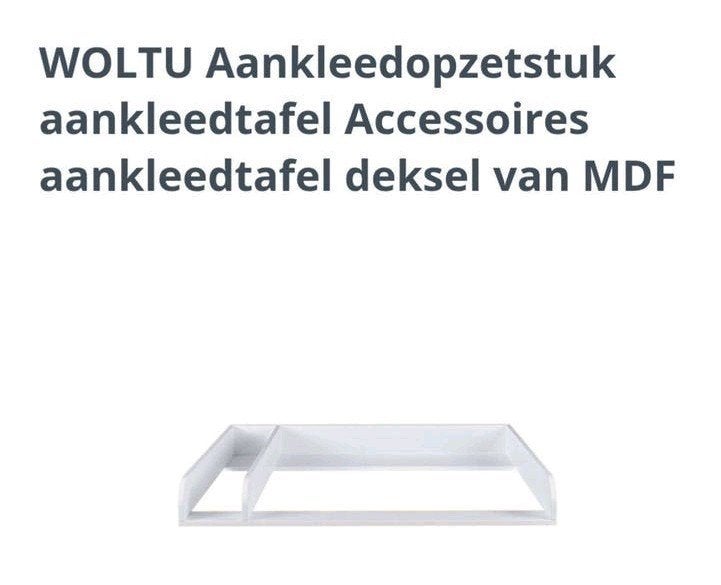 Universeel opzetstuk voor aankleedtafel - MDF - Wit -, Minder dan 75 cm, 50 tot 70 cm, Zo goed als nieuw, Opstaande rand
