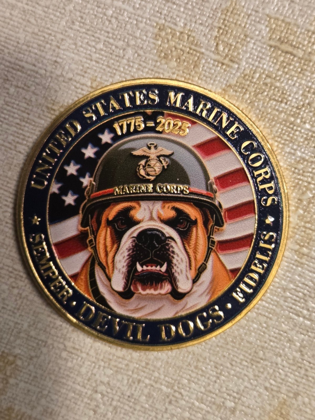 US Marine Corps Challenge Coin - 250th Anniversary, Ophalen of Verzenden