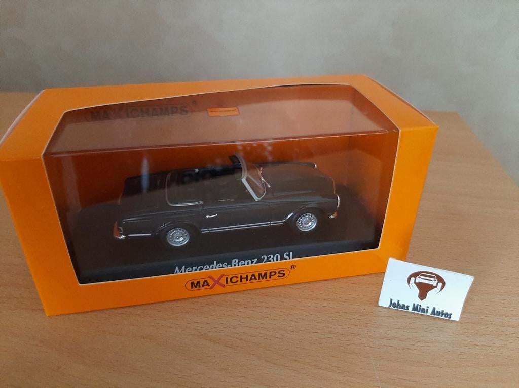 Mercedes Benz 230 SL (W113) 1965 Grijs van Maxichamps 1:43, Overige merken, Auto, Nieuw, Ophalen of Verzenden