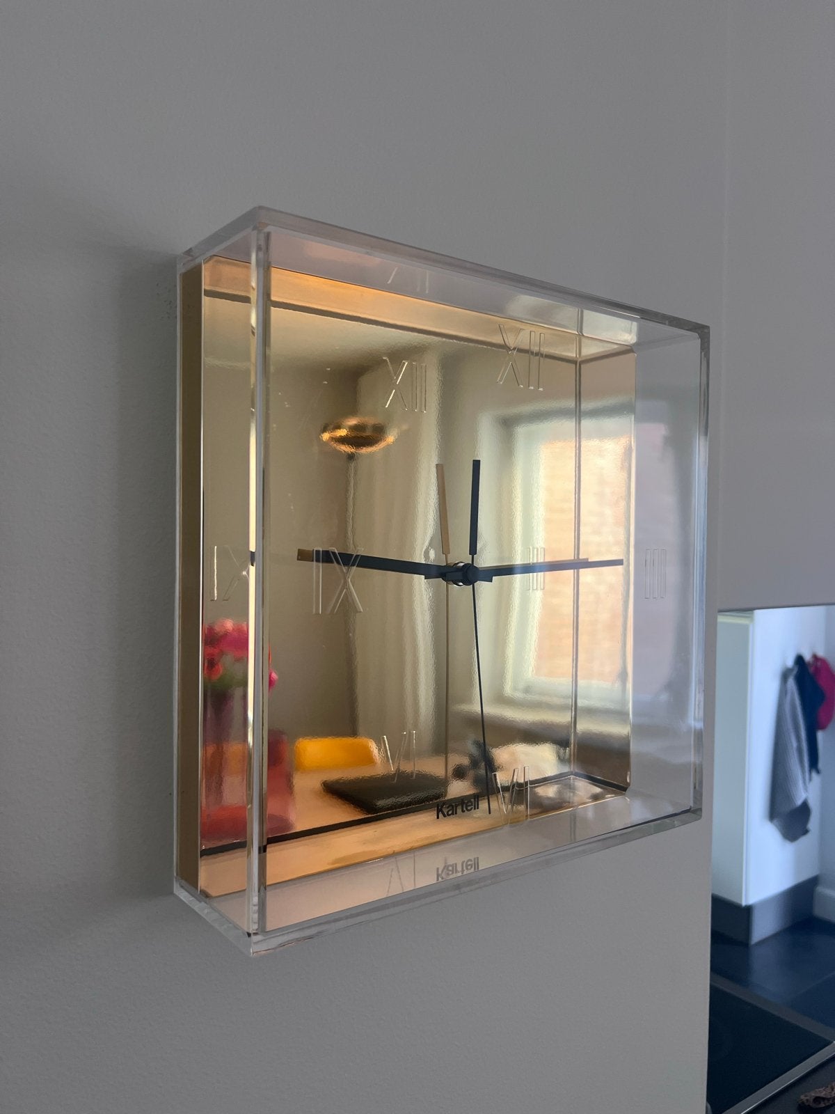 Kartell Tic & Tac Wandklok - Goudkleurig, Goud, Wandklok, Analoog, Ophalen of Verzenden
