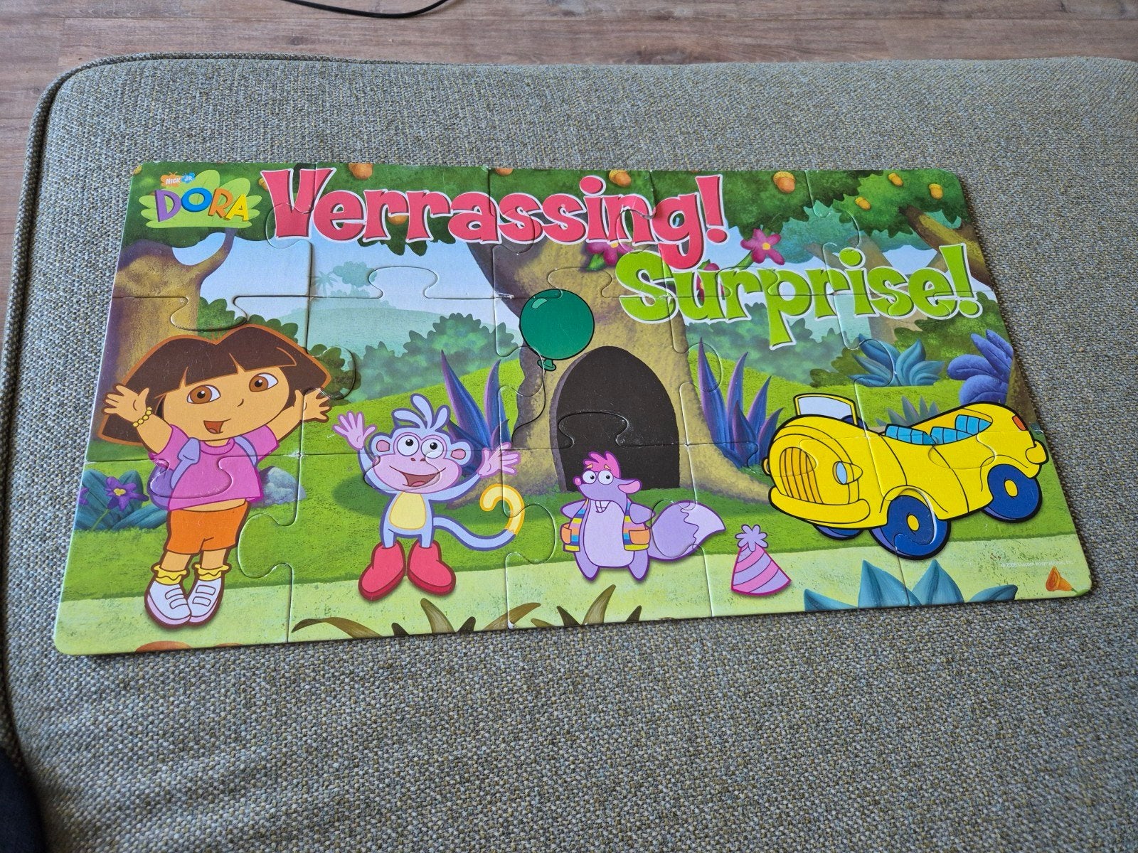 te kooo Dora puzzel van 15 grote stukjes leeftijd 3+, Ophalen of Verzenden, 10 tot 50 stukjes, Gebruikt