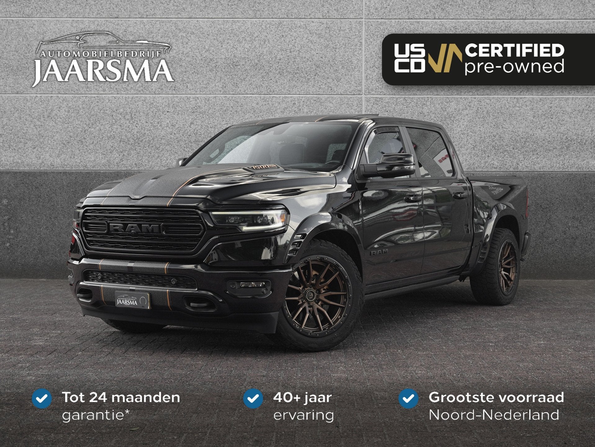 Dodge Ram 1500 5.7 V8 4x4 Crew Cab Limited | Panoramadak | T, Auto's, Automaat, Gebruikt, 5654 cc, 402 pk