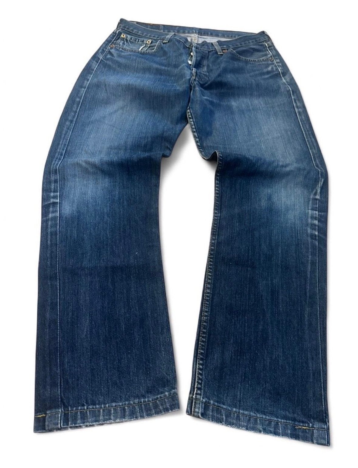 Vintage Levi's 501 Button Fly Jeans W32 L29 Medium Blauw, Ophalen of Verzenden, Gedragen, Blauw, W32 (confectie 46) of kleiner