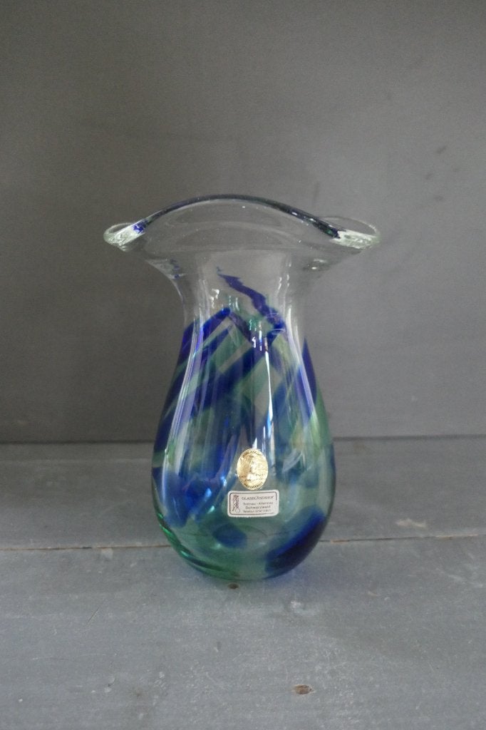 Vintage handgeblazen vaas Glasbläzerhof Schwarzwald, Verzenden