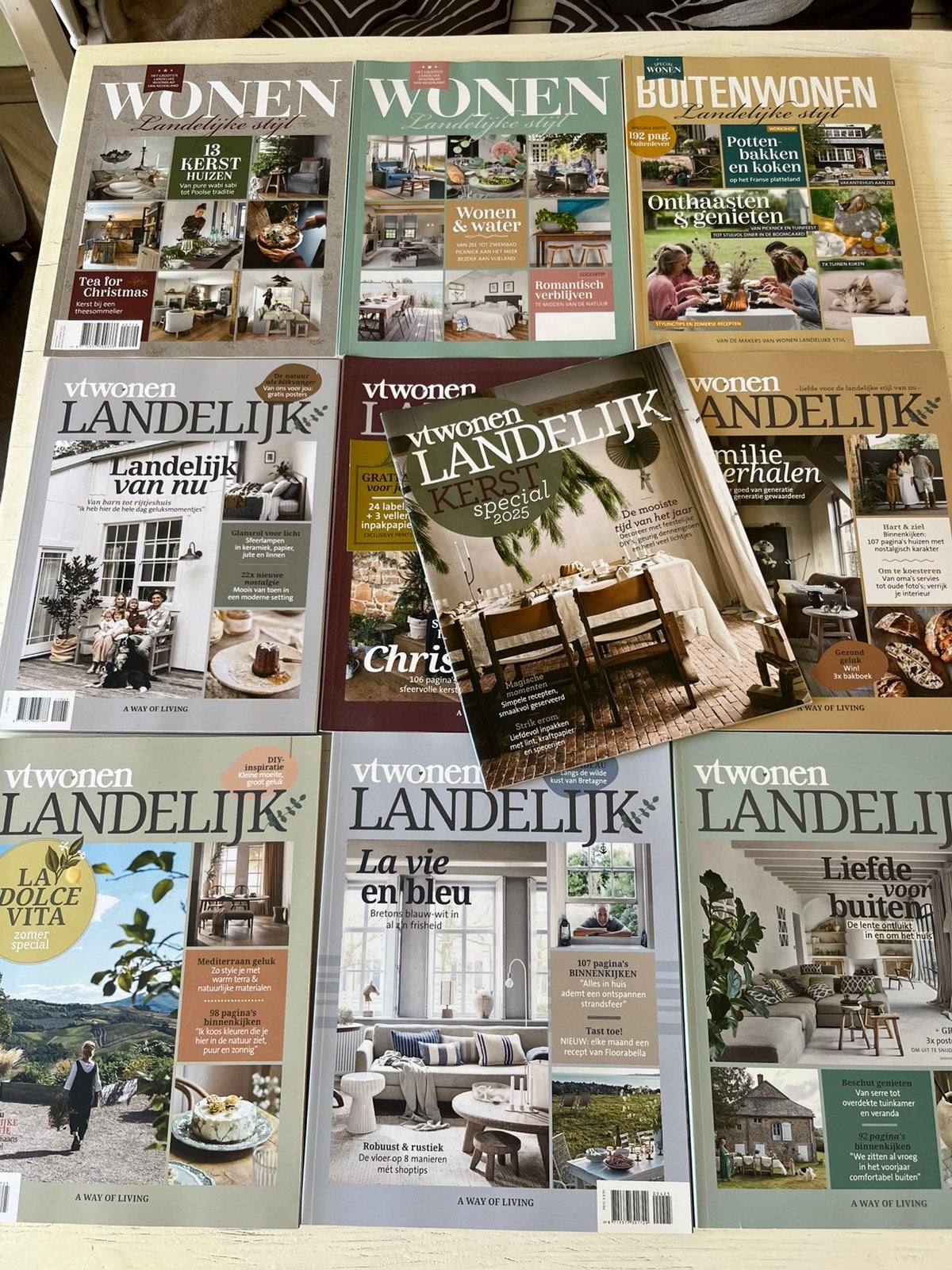 Vt Wonen Landelijk 9 stuks, Ophalen, Zo goed als nieuw, Overige typen
