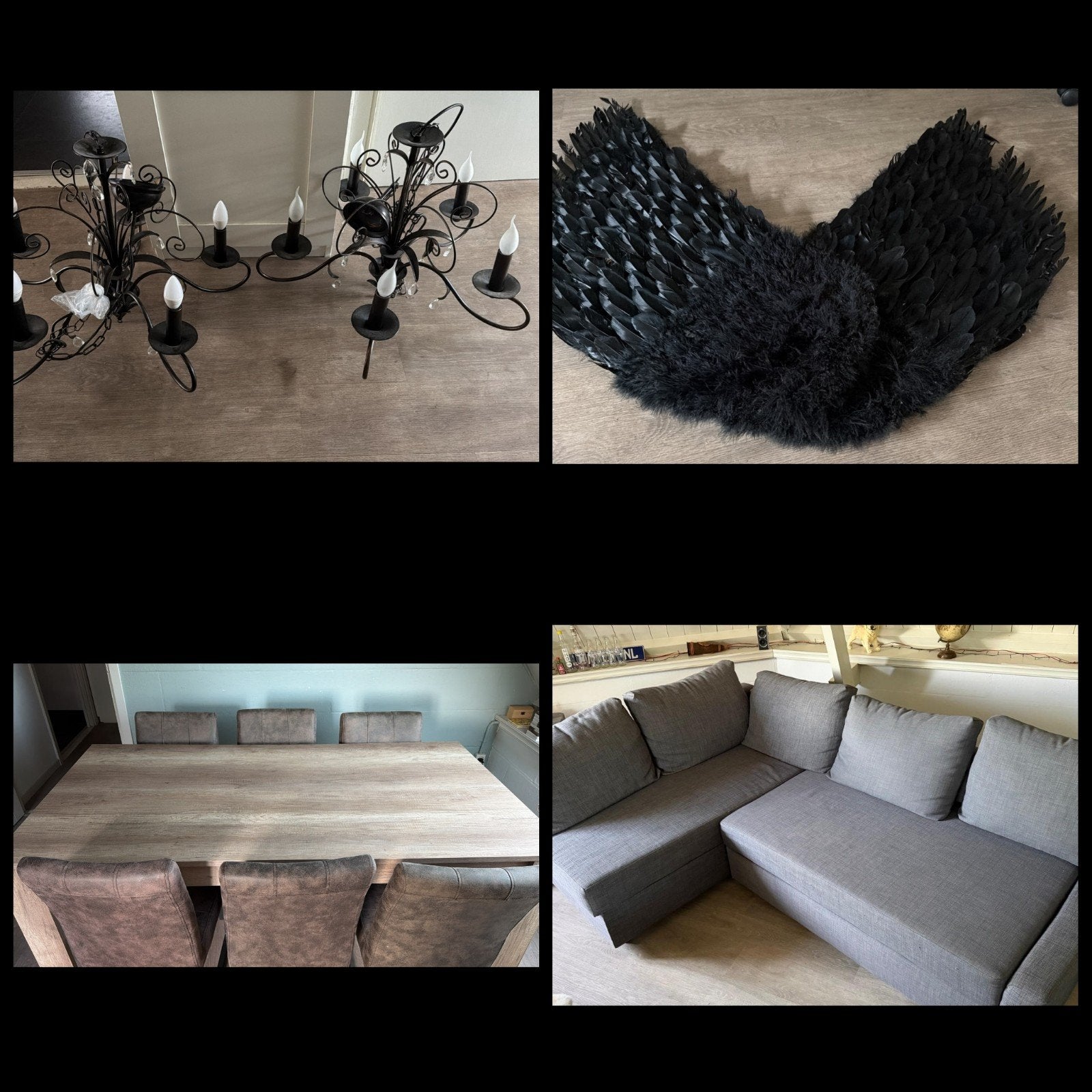 complete inboedel meubel set  zie foto's, Ophalen, Hoekbank, Zo goed als nieuw, Stof