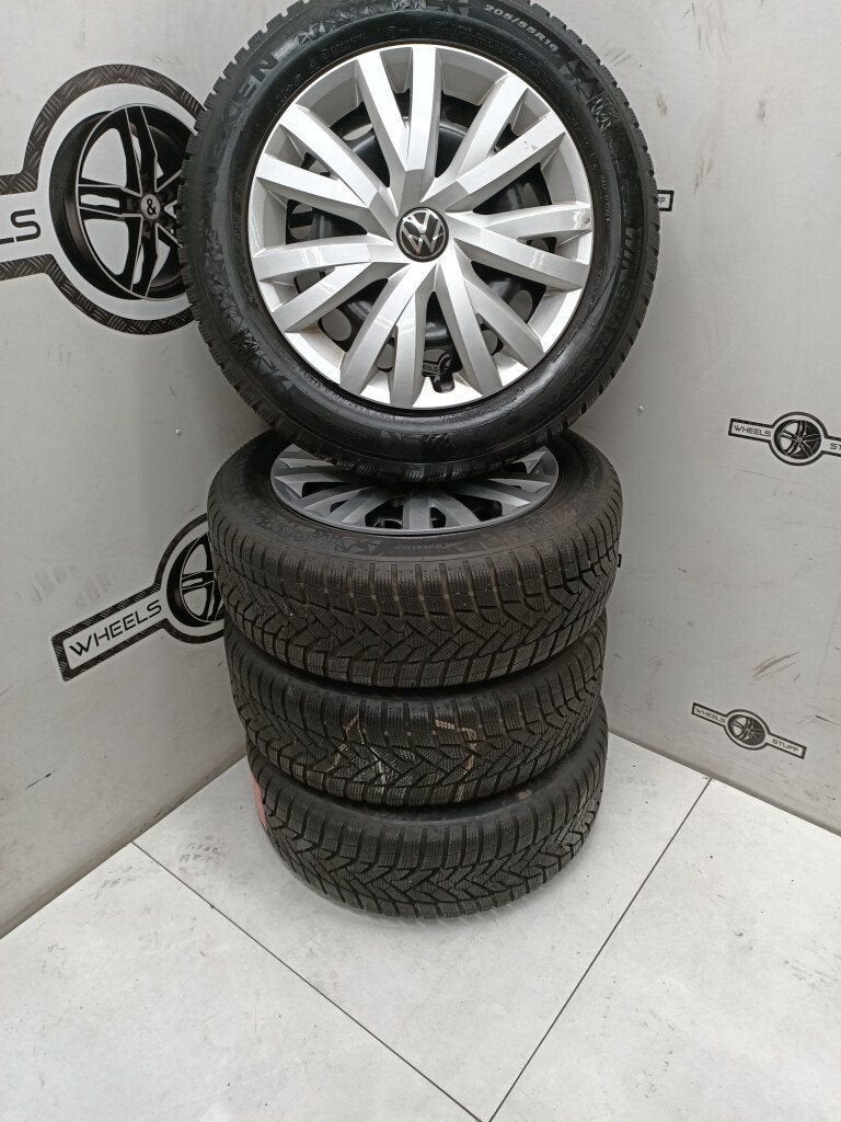 Vw Golf touran Staal velgen 16 winterbanden 5x112, Ophalen, Gebruikt, 16 inch, Banden en Velgen