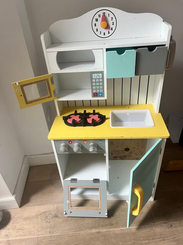 Houten Speelkeuken met Oven en Kookplaat, Ophalen, Gebruikt, Hout, Speelkeuken