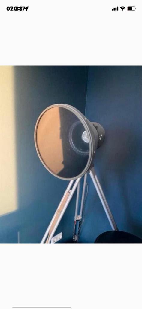 Vintage theaterlamp / studiolamp op statief, Antiek en Kunst, Antiek | Lampen, Ophalen of Verzenden