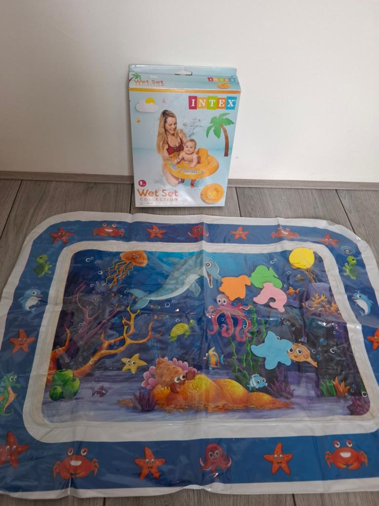 ​Baby Water Fun Set: Inflatable Water Mat + Swim Ring with S, Kinderen en Baby's, Ophalen, Zo goed als nieuw