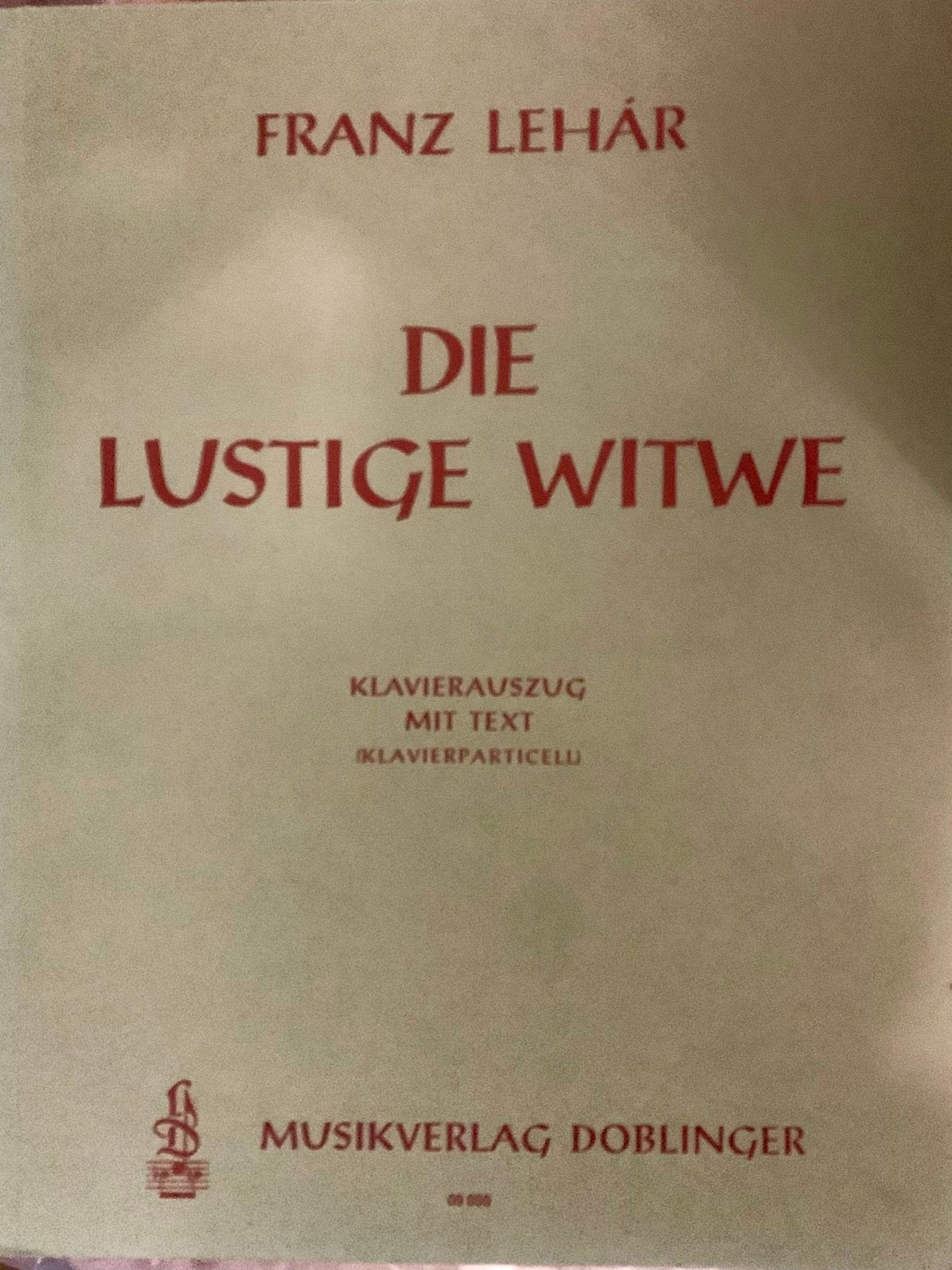 Bladmuziek operette DieLustige Witwe, Klassiek, Overige soorten, Ophalen of Verzenden, Zo goed als nieuw