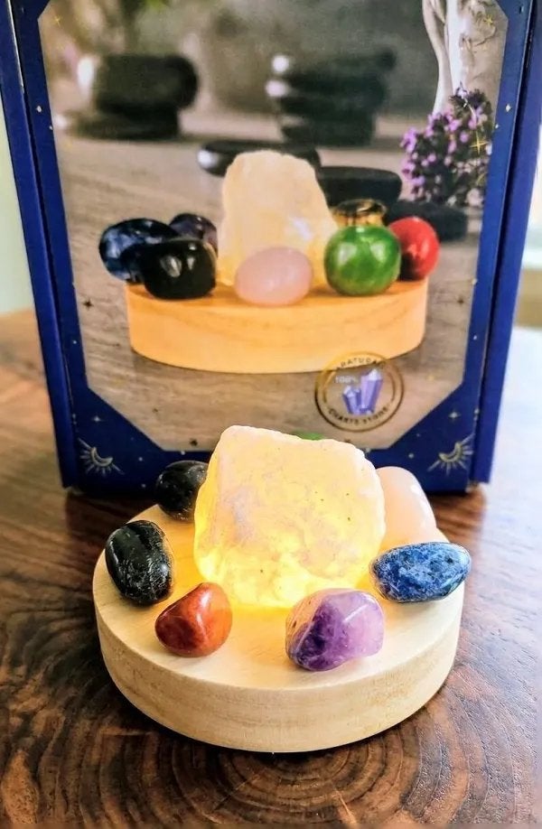 Edelstenen lamp oa voor meditatie, Ophalen of Verzenden, Nieuw