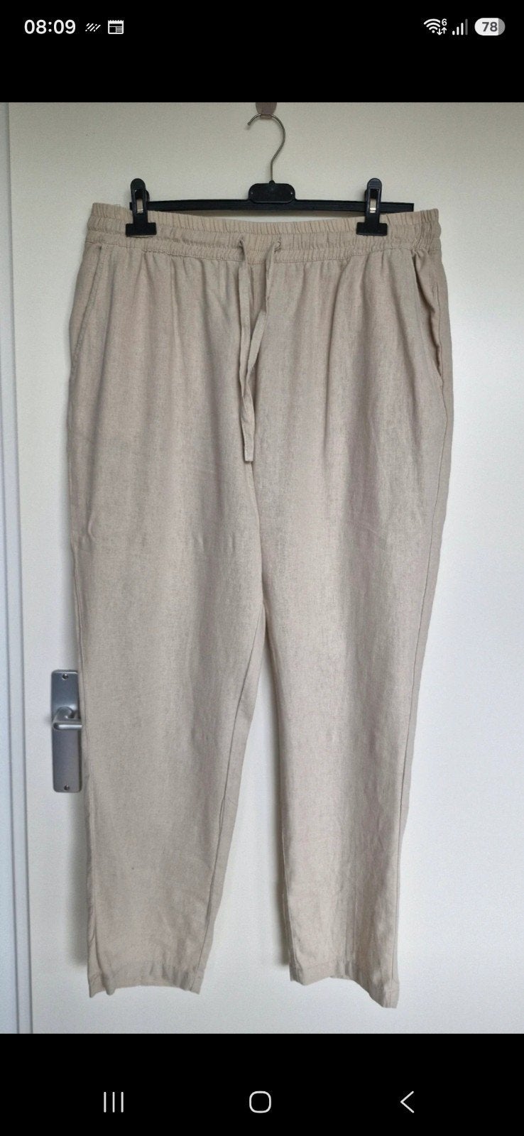 Primark Linnen Broek Beige Maat 42/44 (L), Primark, Beige, Maat 42/44 (L), Ophalen of Verzenden