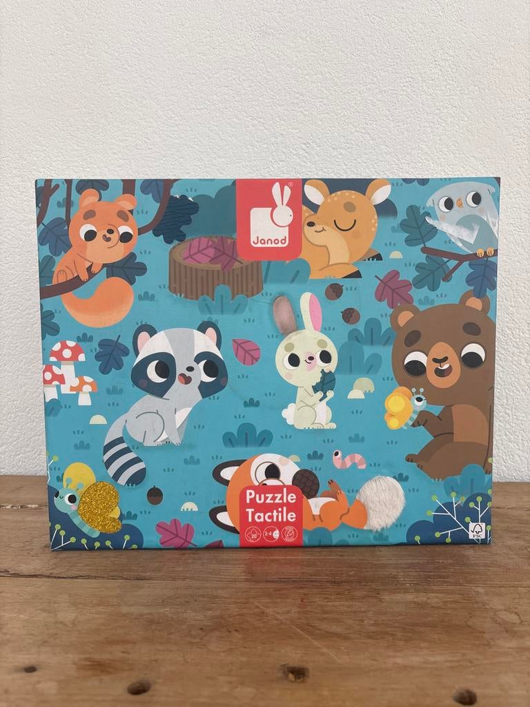 Janod Vloerpuzzel Dierenbos - 20 Stukjes, Ophalen of Verzenden, 10 tot 50 stukjes, Zo goed als nieuw, 2 tot 4 jaar