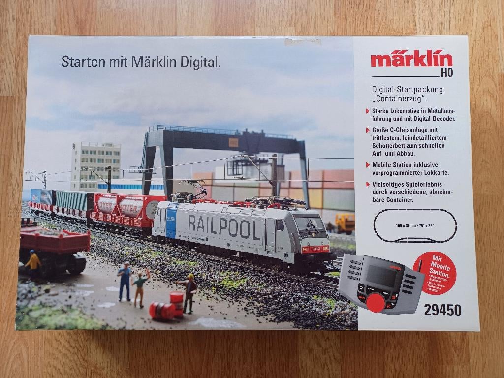 Zeer mooie Märklin digitale startset 29450, Ophalen, Wisselstroom, Treinset, Zo goed als nieuw