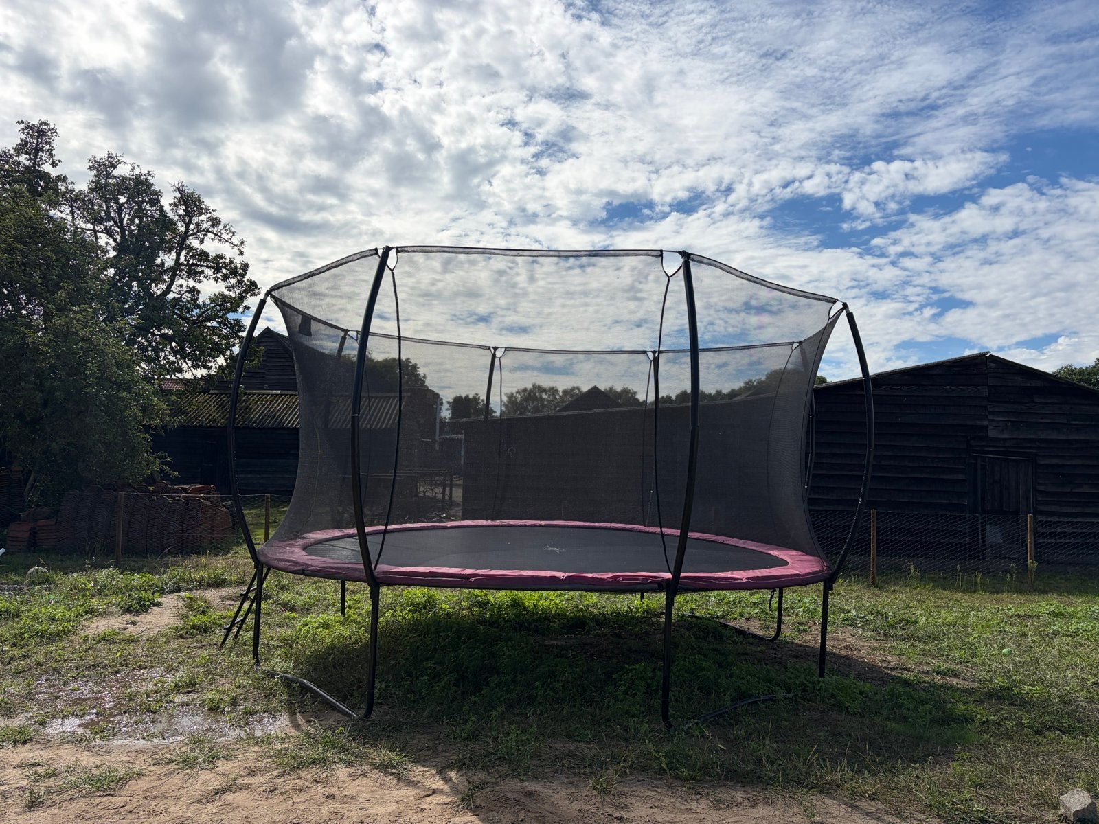 Foto 4 van EXIT Toys Trampoline 427cm met veiligheidsnet en ladder