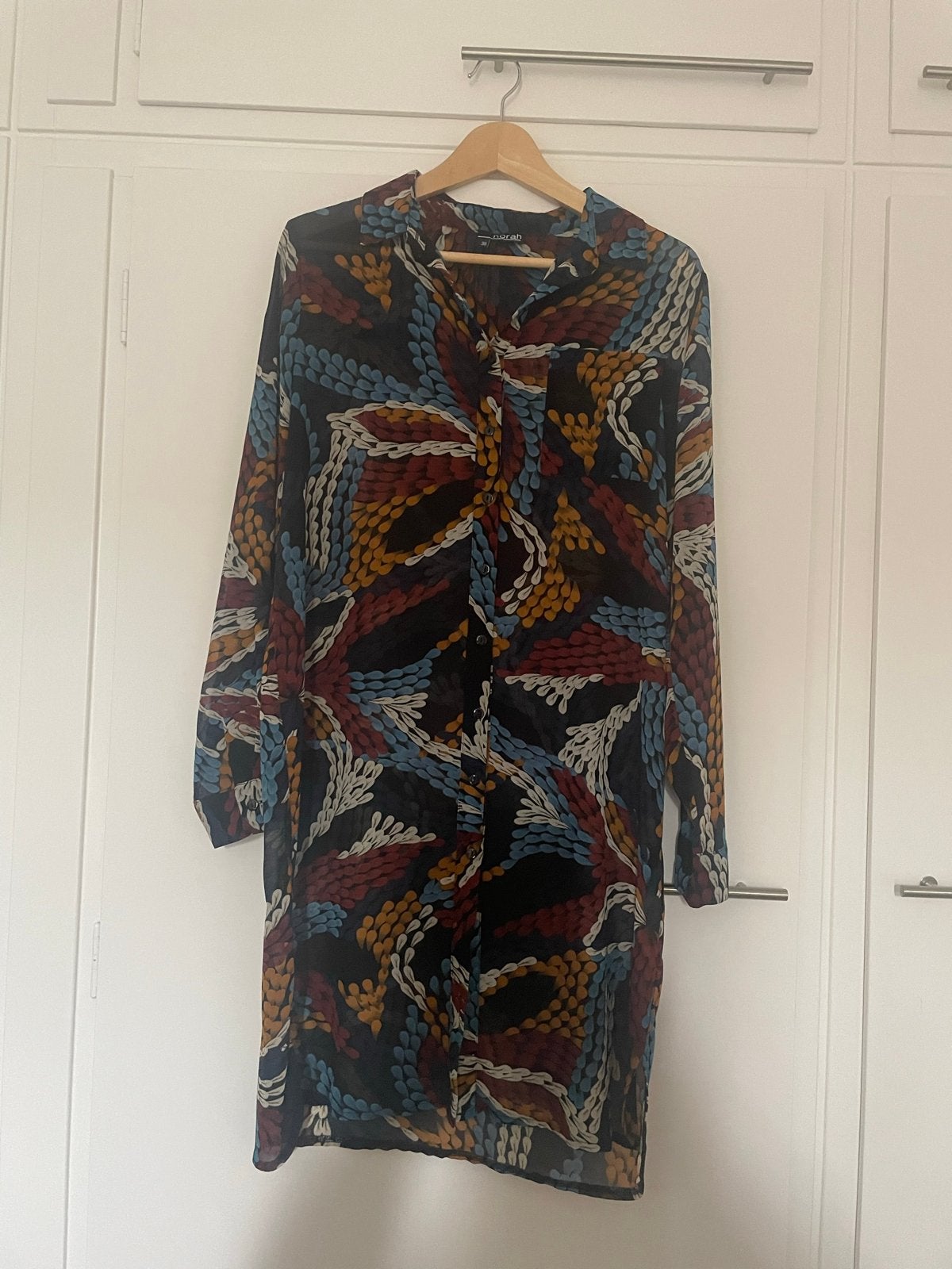Norah blouse met print - Maat 38, Maat 38/40 (M), Overige kleuren, Ophalen of Verzenden, Zo goed als nieuw