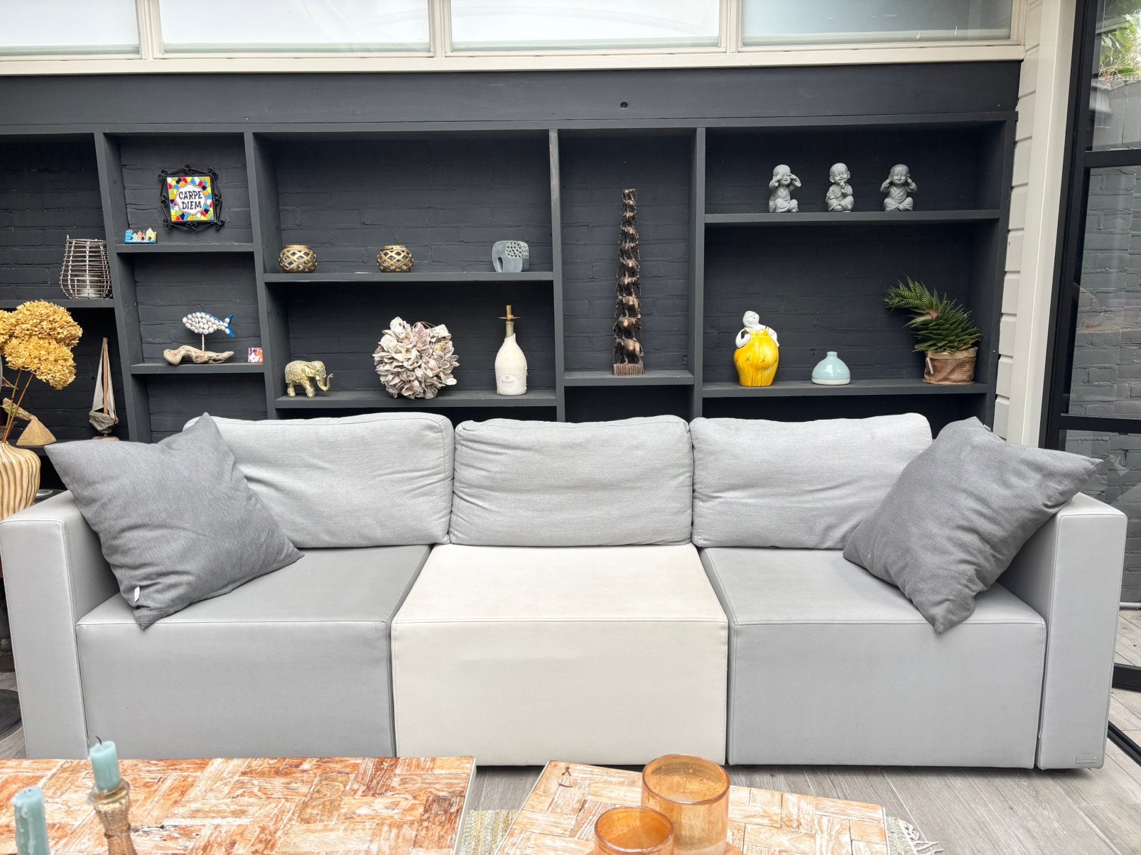 Eichholtz Outdoor Sofa Trinity - Modulaire Buitenbank, 250 tot 300 cm, Gebruikt, 75 tot 100 cm, Ophalen of Verzenden