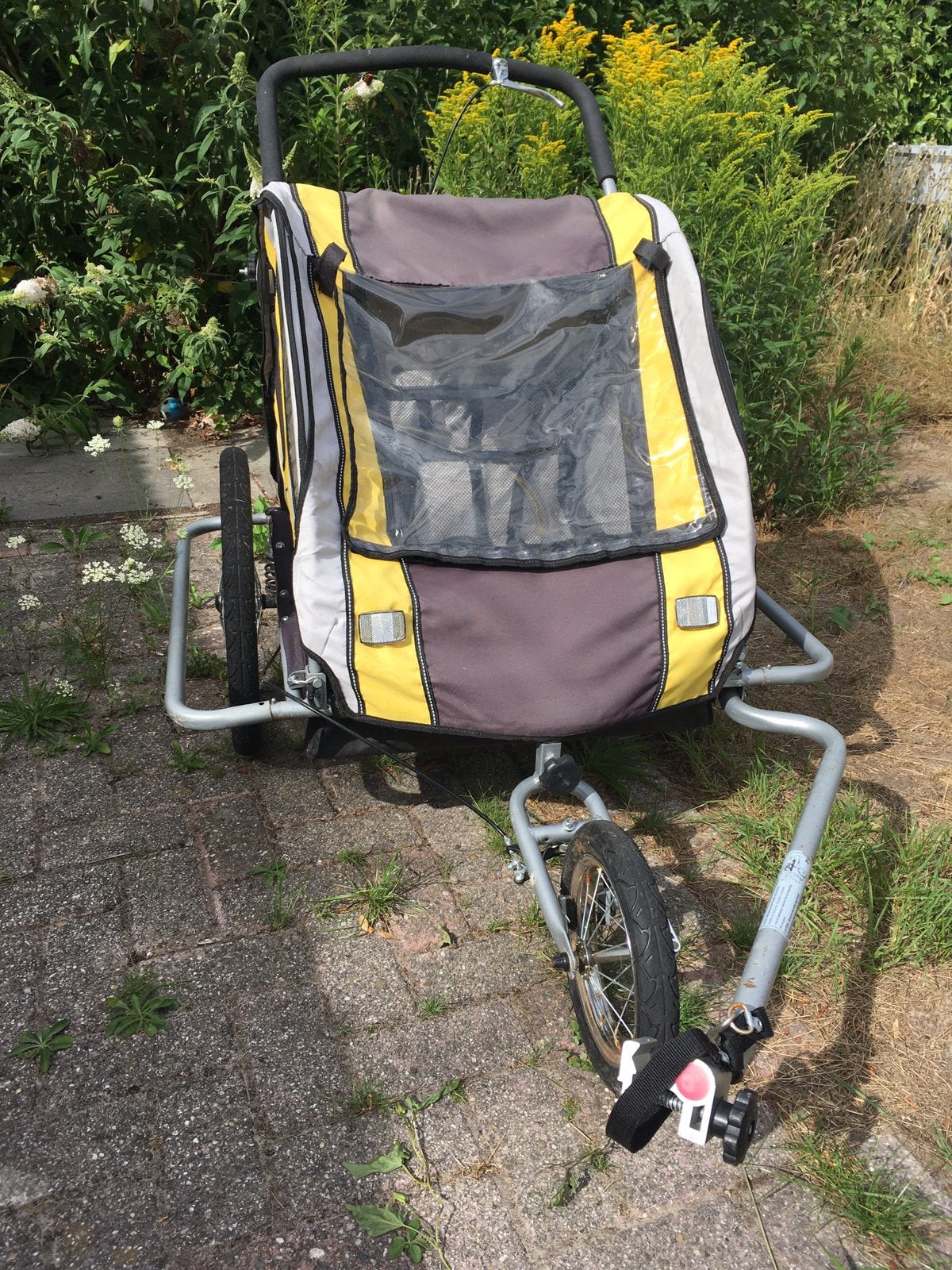 Fietskar / Fietsaanhanger, Fietsen en Brommers, Fietsaccessoires | Aanhangers en Karren, Ophalen, Gebruikt, Opvouwbaar, Kinderkar