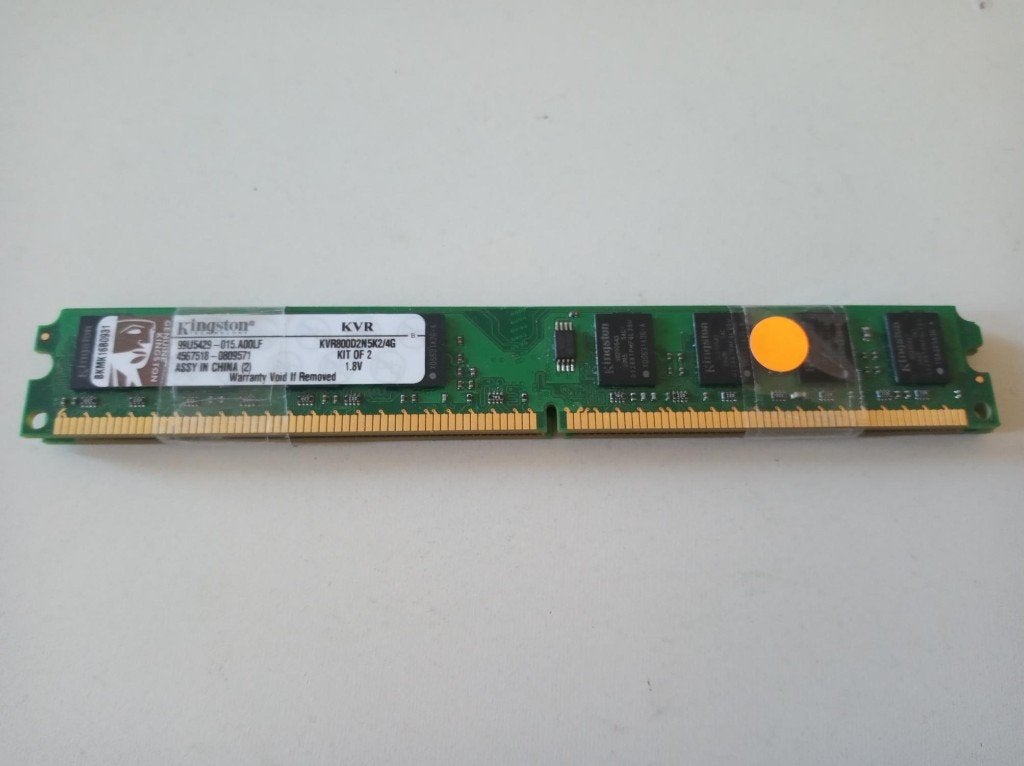 Kingston kvr800d2n5k2/4g geheugen 2x2GB DDR2 800MHz, Computers en Software, RAM geheugen, Gebruikt, Ophalen of Verzenden, DDR2