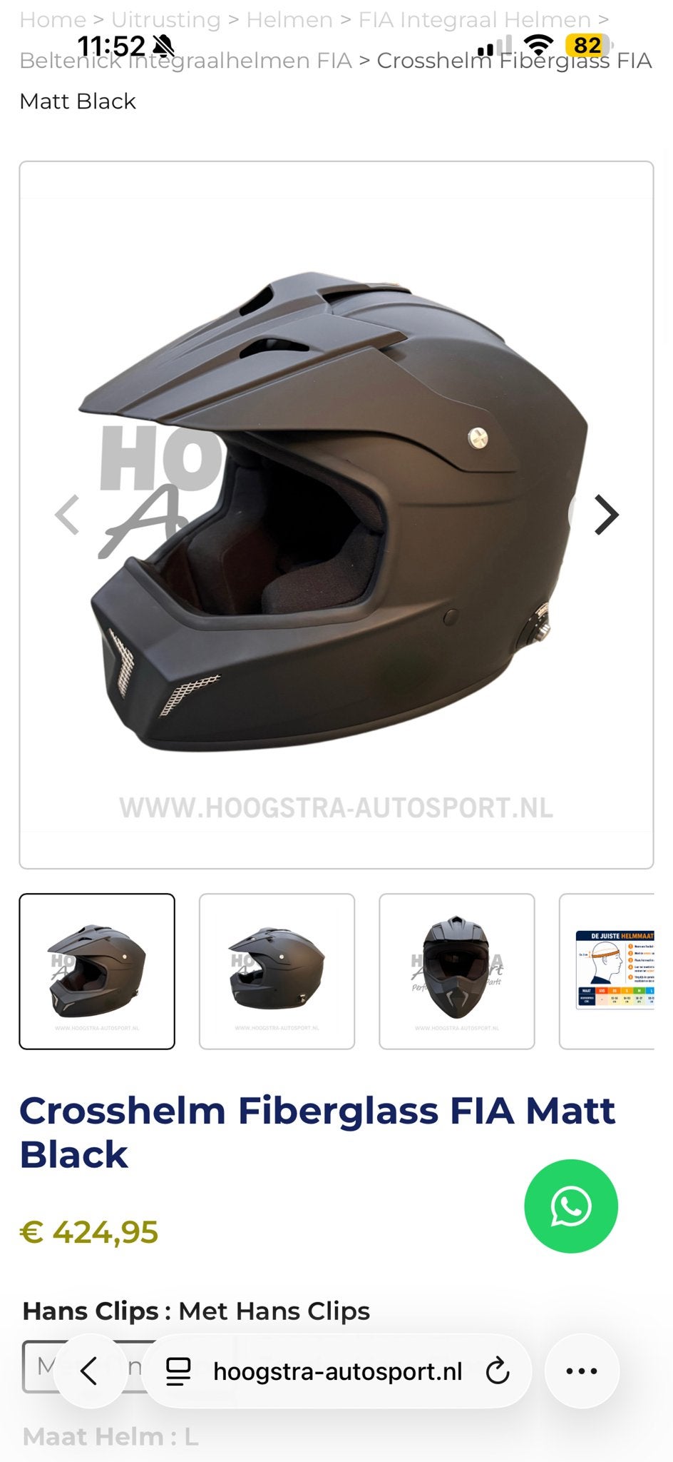 Beltenick Crosshelm FIA gekeurd - Matt Zwart, Auto diversen, Autosport-onderdelen, Ophalen, Zo goed als nieuw