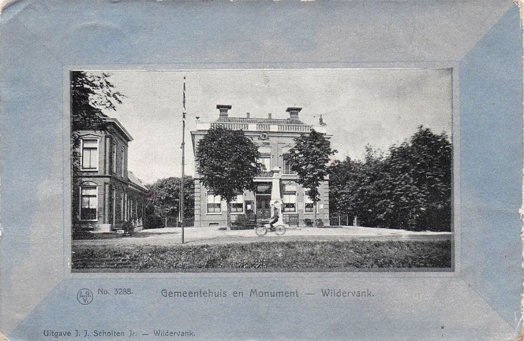 703-336-031 Gemeentehuis en Monument Wildervank, Verzenden, Voor 1920, Groningen