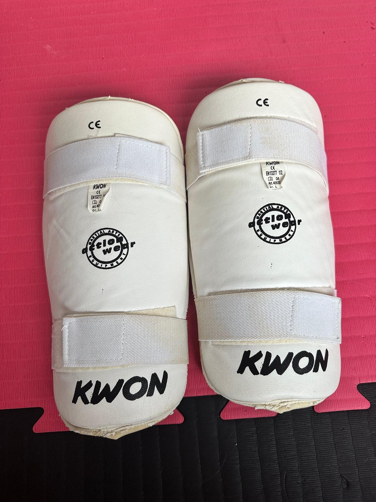 Kwon Taekwondo onderbeen- en , maat L, Gebruikt, Taekwondo, Vechtsportbescherming, Maat L