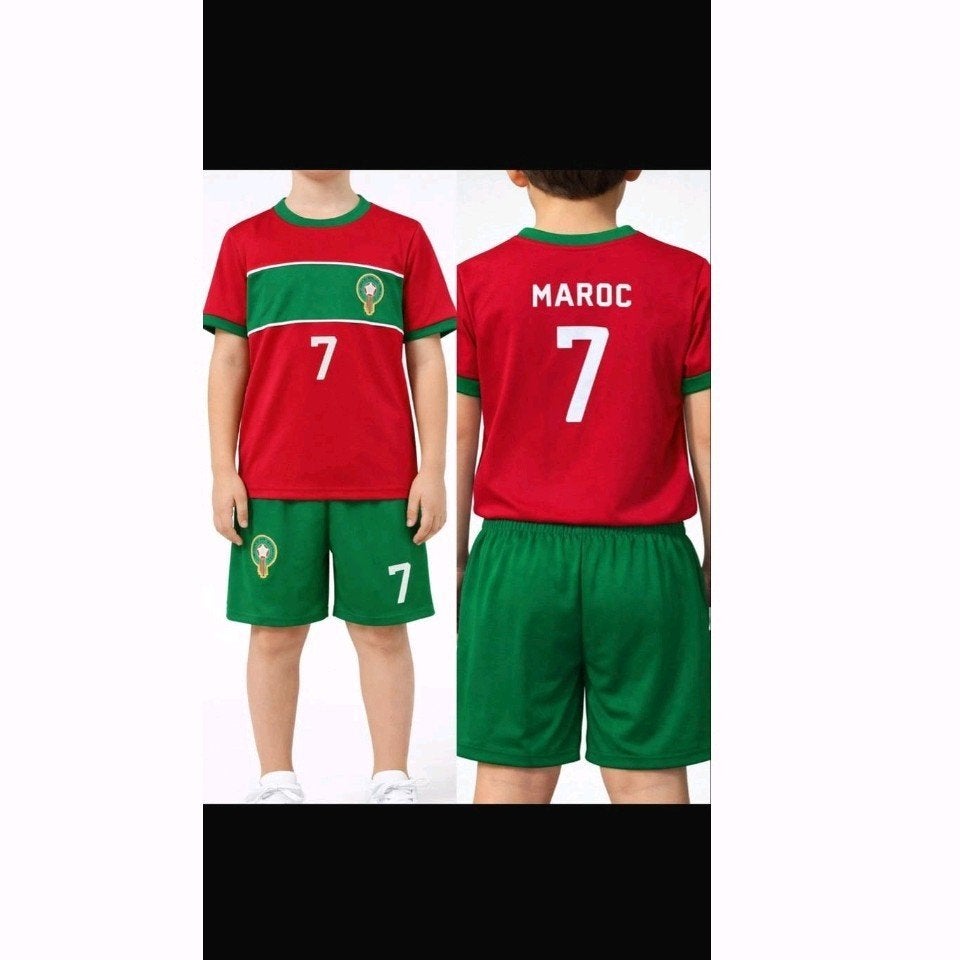 Marokko Voetbaltenue Kinderen - Rood/Groen, Ophalen of Verzenden, Nieuw, Onbekend, Jongen