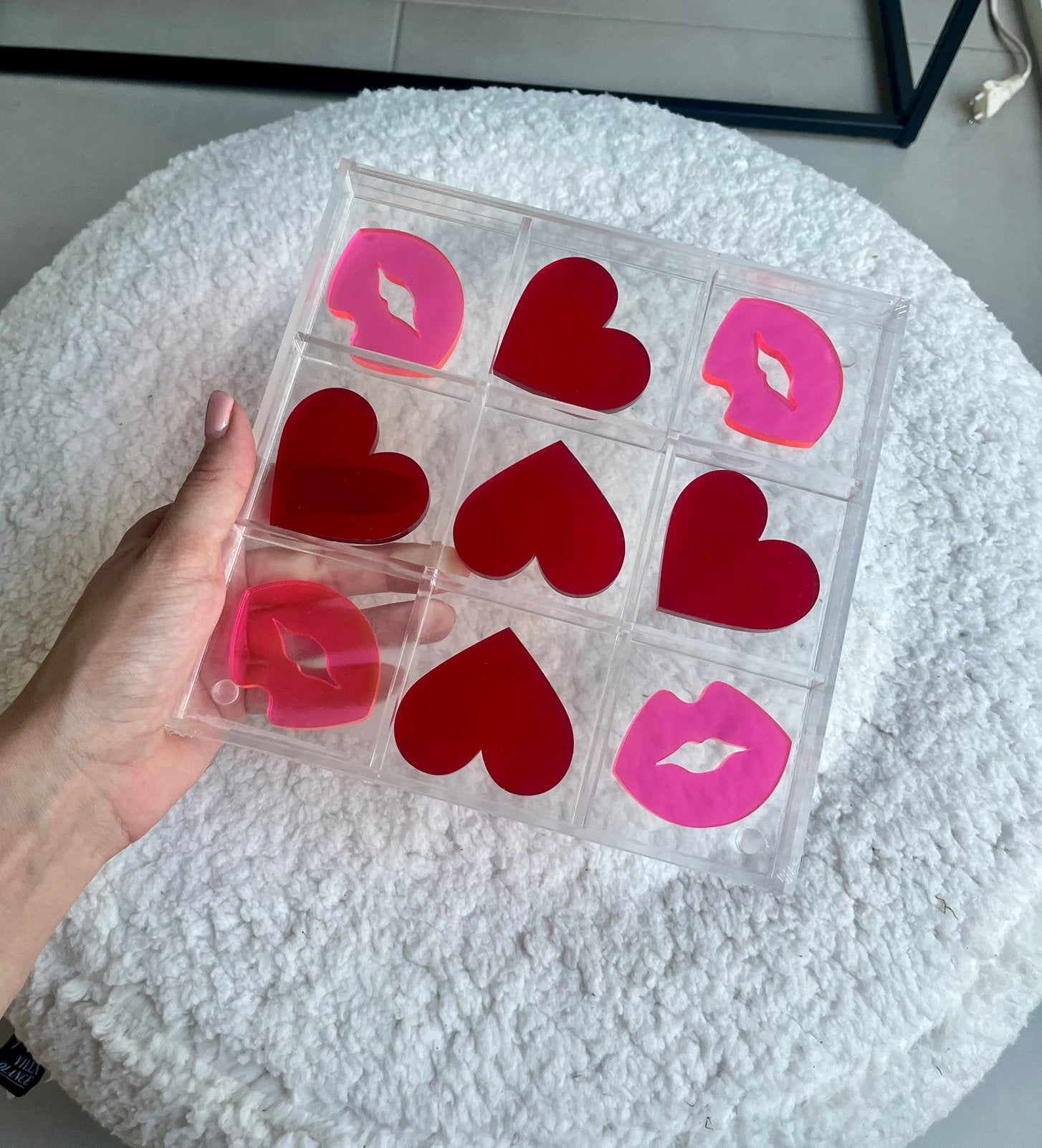 Tic Tac Toe (boter, kaas en eieren) hartjes/kusjes - Nieuw!, Ophalen of Verzenden, Nieuw, Rood, Modern