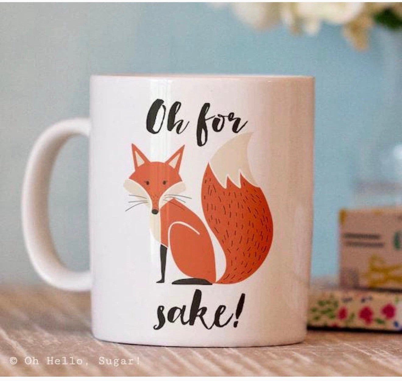 Oh For Fox Sake Mok Kom beker Keramiek Nieuw kerst vos funny, P, Keramiek, P, P