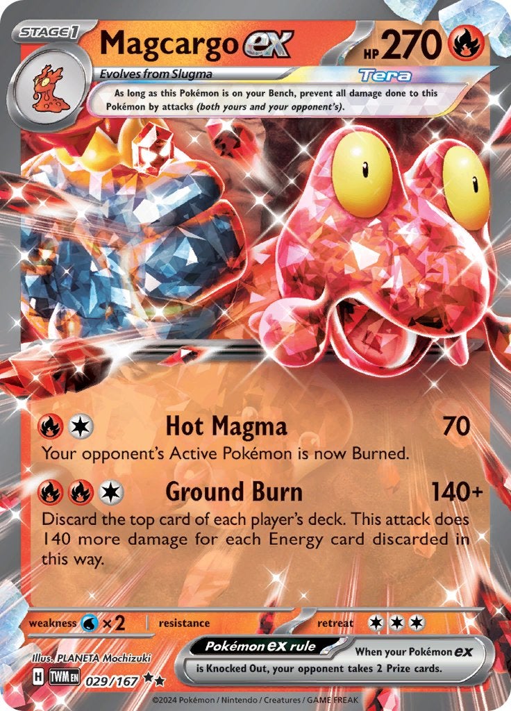 Magcargo EX 029 - Twilight Masquerade, Ophalen of Verzenden, Nieuw, Losse kaart, Foil