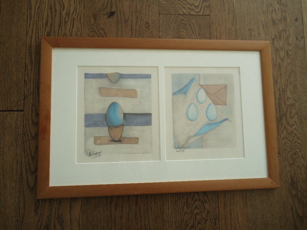 2 gesigneerde ingelijste zeefdrukken van Patty Harpenau, Zeefdruk, Ophalen of Verzenden, Gesigneerd, Dieren en Natuur